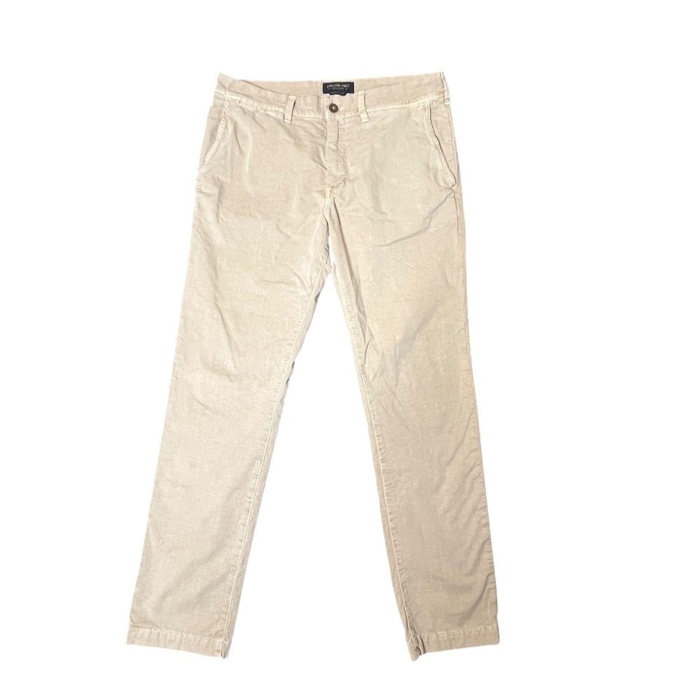 American Eagle Mens 34x32 Slim Extreme‎ Flex Chino Pants Casual Khaki Trousers